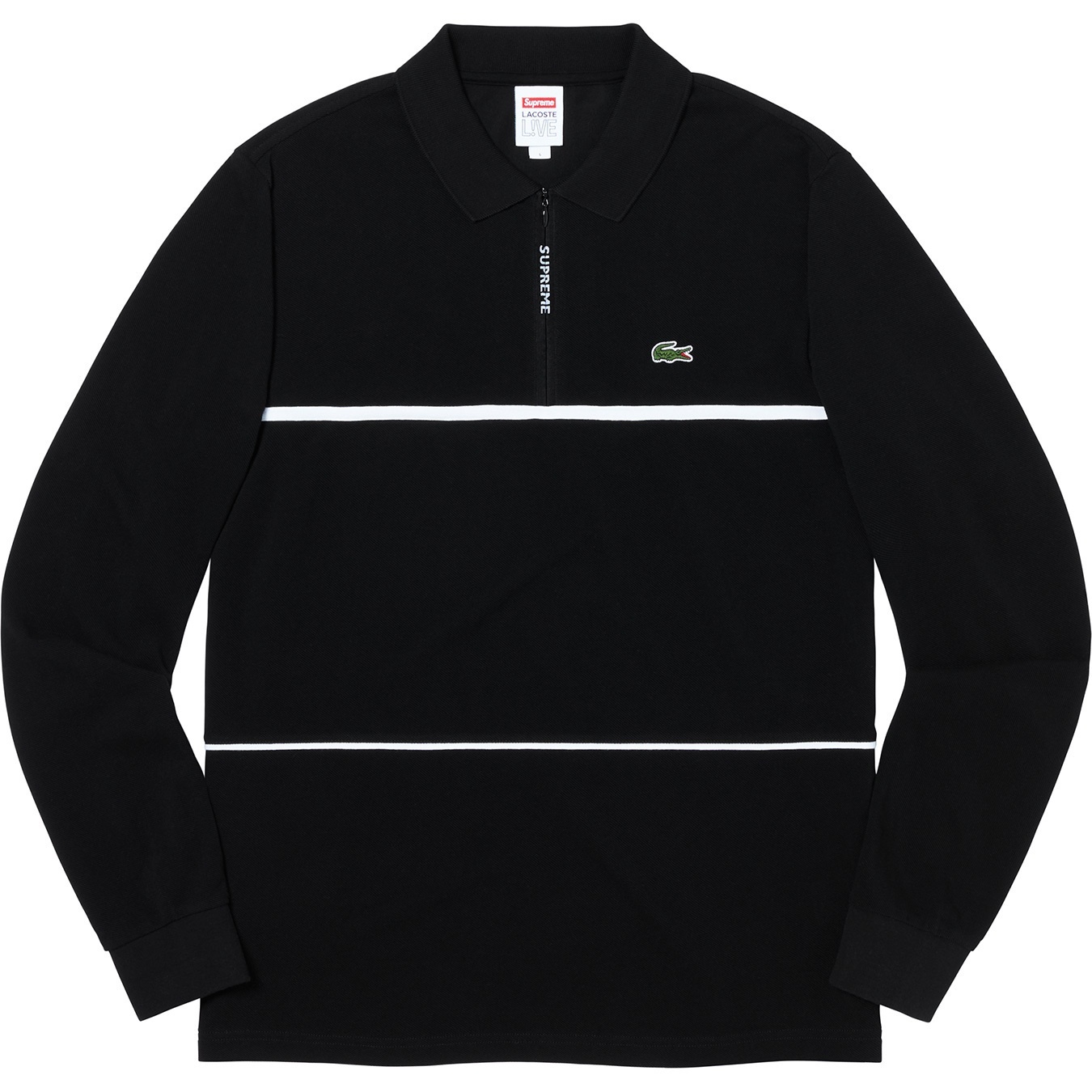 Supreme®/LACOSTE Pique Zip L/S Polo view 6